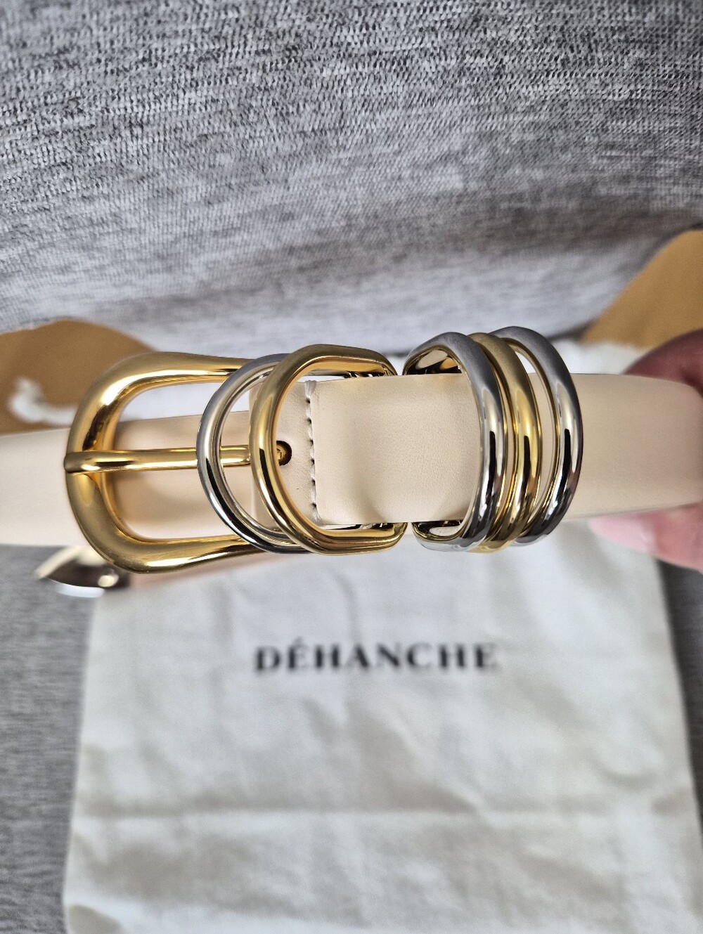Dehanche Mixed Metal Ivory Belt XS